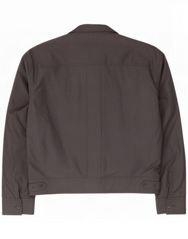 Trussardi Mens Zip Regular Fit Jacket UK 36 Small Gri Poliester