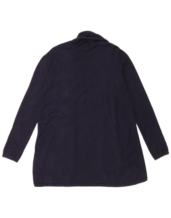 Pulover cardigan deschis pentru femei Zara UK 14 mare bleumarin