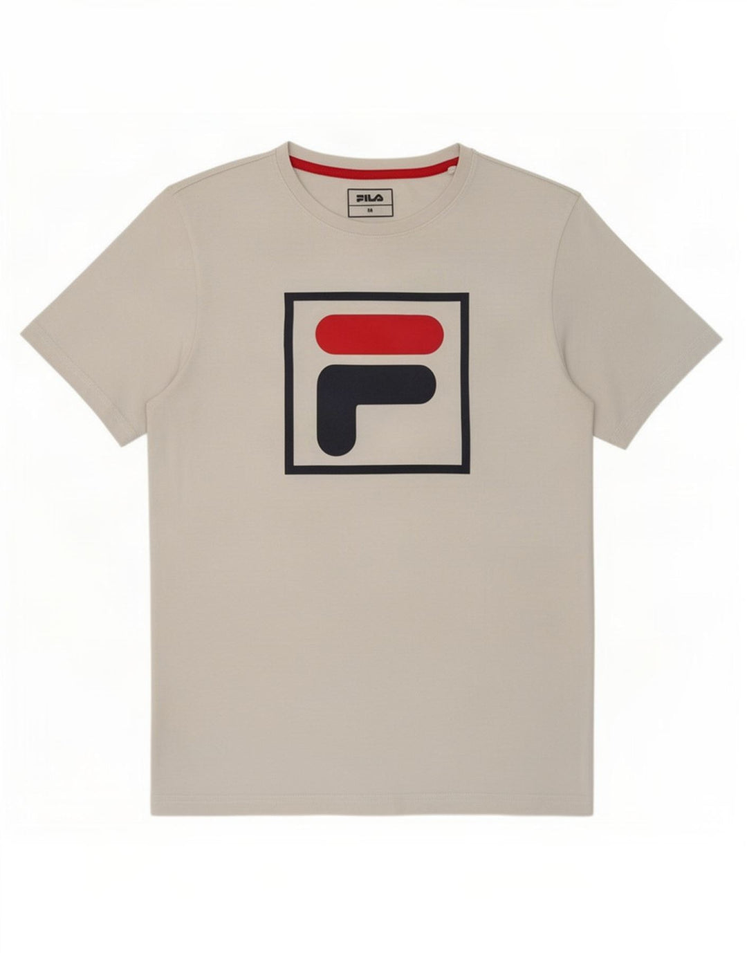 Tricou cu grafic Fila pentru bărbați Top Medium Alb Bumbac