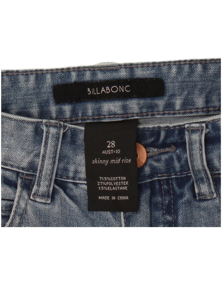 BILLABONG Blugi skinny pentru femei cu talie medie W28 L29 bumbac albastru
