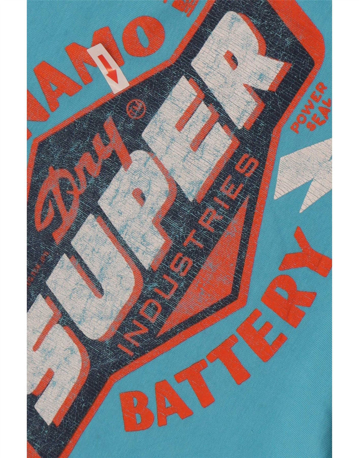 Tricou Superdry pentru bărbați Regular Graphic Top XL Blue Bumbac