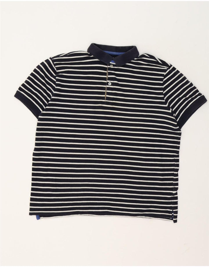 Cămașă polo Massimo Dutti pentru bărbați, mare, bleumarin, cu dungi