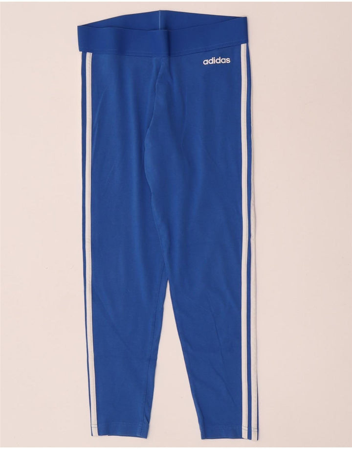 Leggings pentru femei Adidas UK 12/14, bumbac albastru mediu