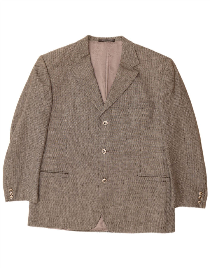 VERSACE Jachetă pentru bărbați cu 3 nasturi, UK 42 XL, lână gri