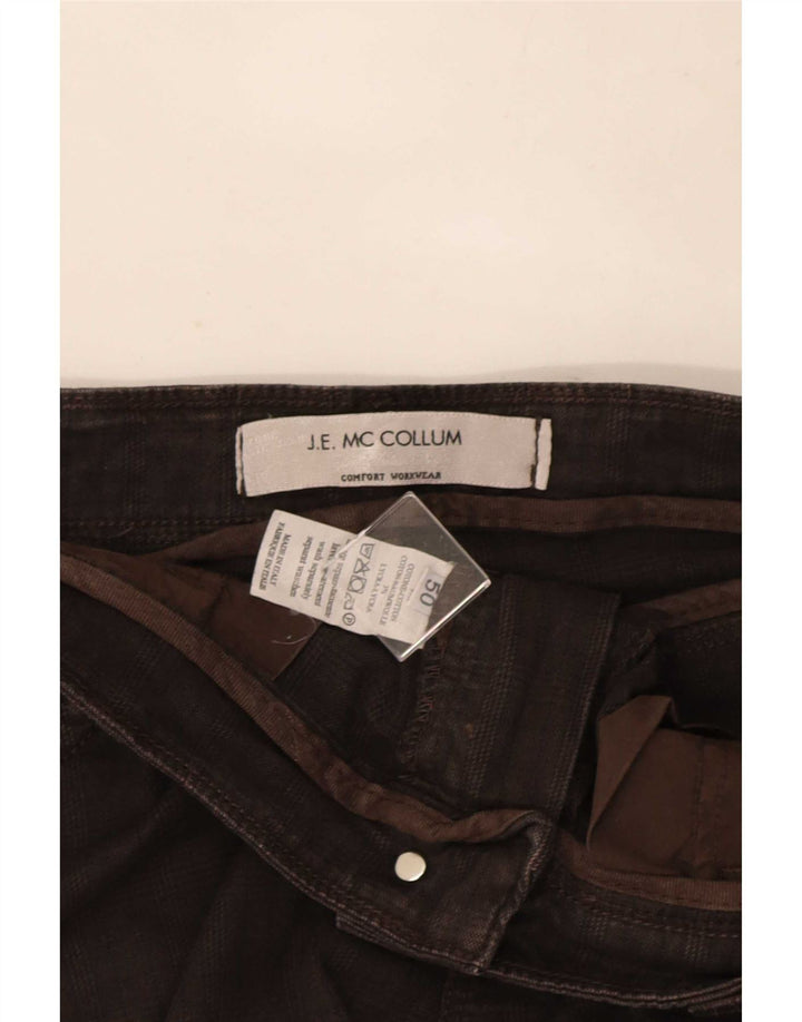 Pantaloni casual pentru bărbați J.E. Mc Collum IT 50 Large W36 L32 Brown Check