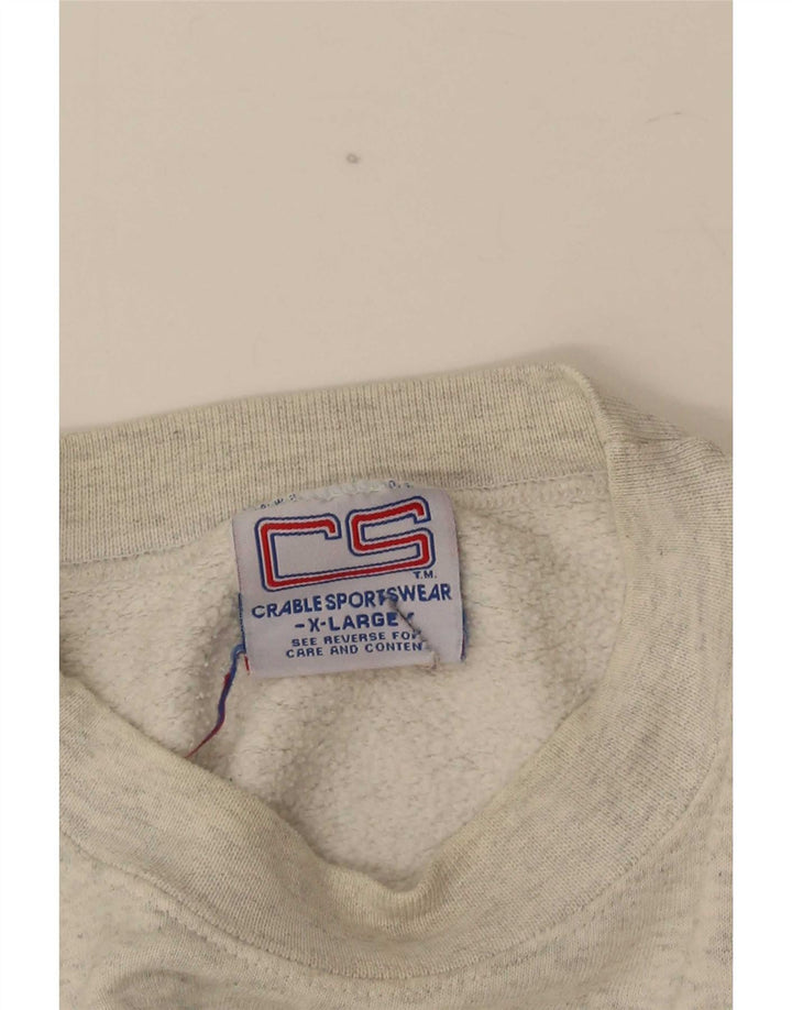 Hanorac vintage pentru bărbați cu grafică Jumper XL bumbac gri