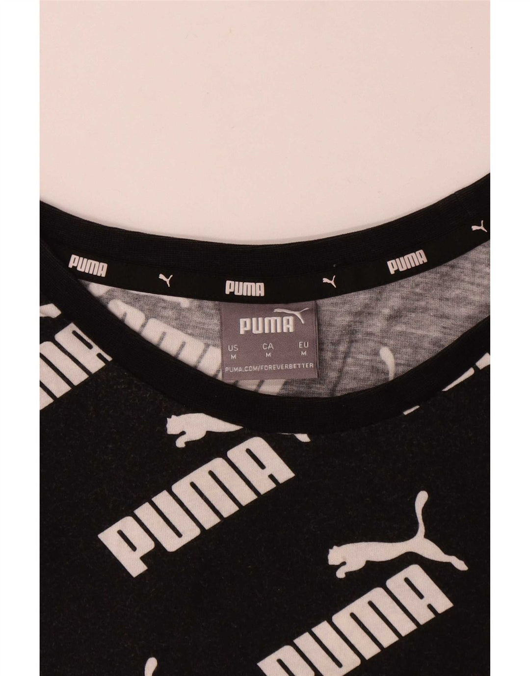 Tricou cu grafic Puma pentru bărbați Top mediu din bumbac negru