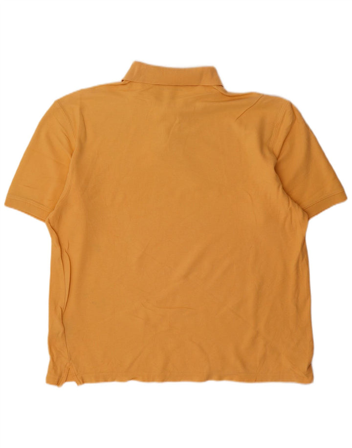Cămașă polo Eddie Bauer pentru bărbați din bumbac galben mediu