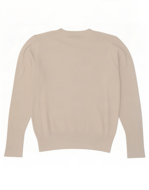 Zara Womens Crew Neck Jumper Sweater UK 16 Large White Viscose