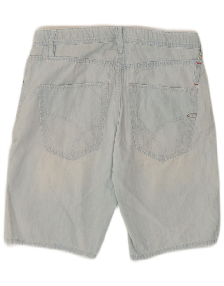 Pantaloni scurți din denim pentru bărbați Gas W29, bumbac albastru mediu
