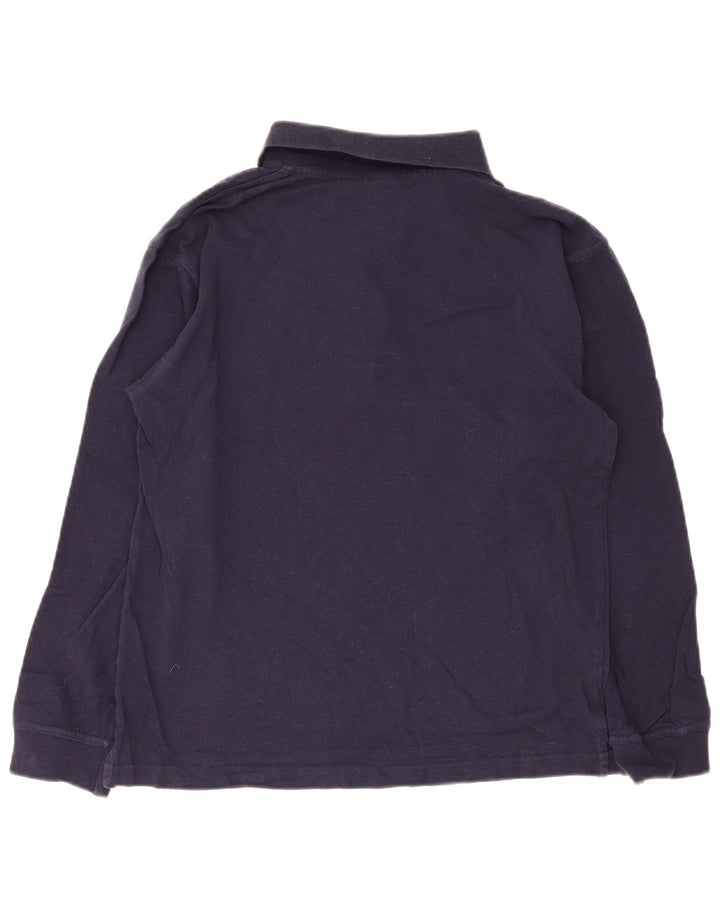 Tricou polo pentru bărbați Reebok cu mânecă lungă, bumbac mediu albastru bleumarin