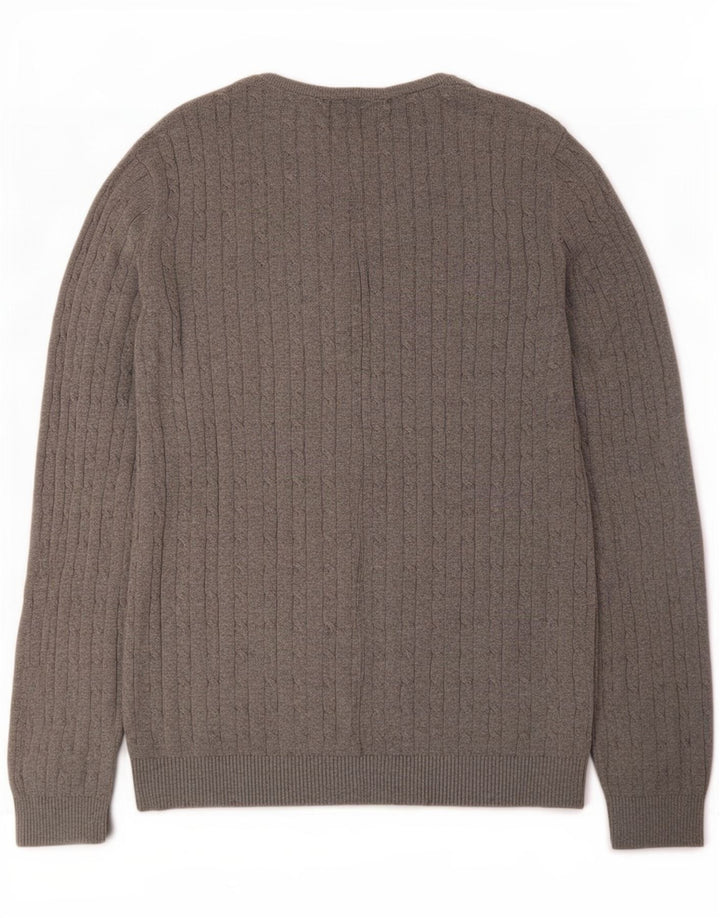 Pulover Jack & Jones pentru bărbați, cu gât crew, bumbac, gri mediu