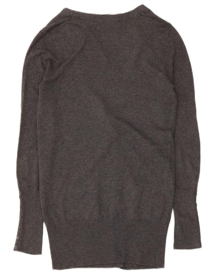 Pulover cardigan pentru femei Zara UK 12, raion gri mediu