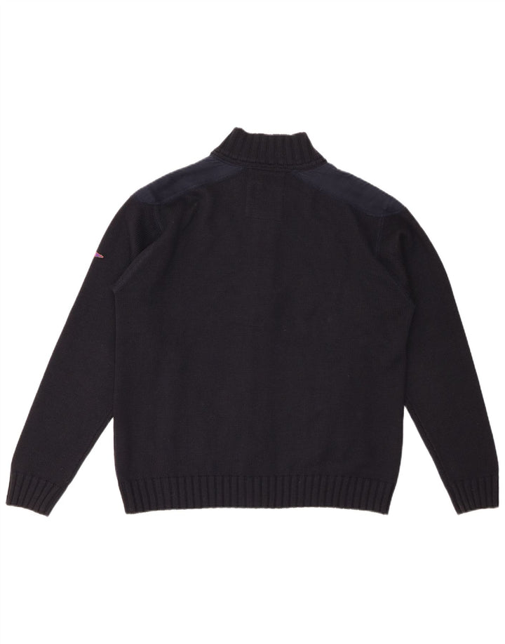 PORTOFINO Pulover cardigan pentru femei UK 16 Lână mare neagră