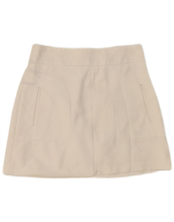 Fusta Mini Zara Femei Medium W28 Bumbac Alb