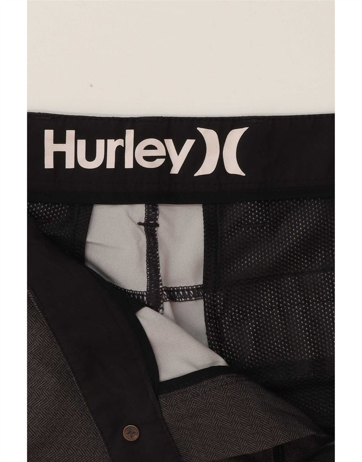 Pantaloni scurți chino Hurley pentru bărbați W33 Medium Gri Geometric Poliester