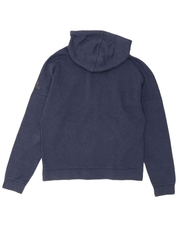 Pulover Adidas pentru bărbați, cu fermoar, albastru, mijlociu, pete