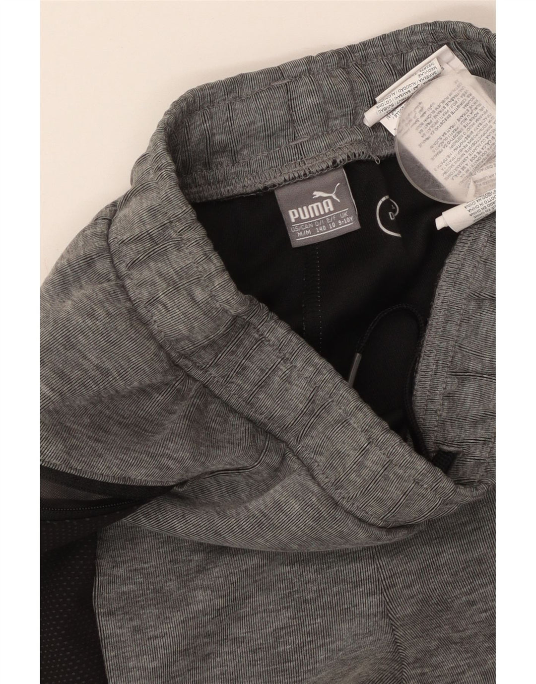 Pantaloni de trening PUMA pentru băieți Pantaloni de jogging 9-10 ani, bumbac color bloc, gri