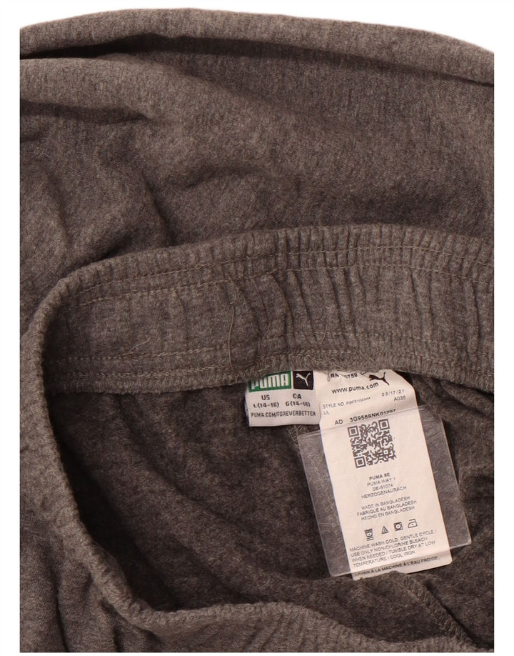 Pantaloni de trening grafic PUMA pentru fete Pantaloni de jogging 14-15 ani mare gri