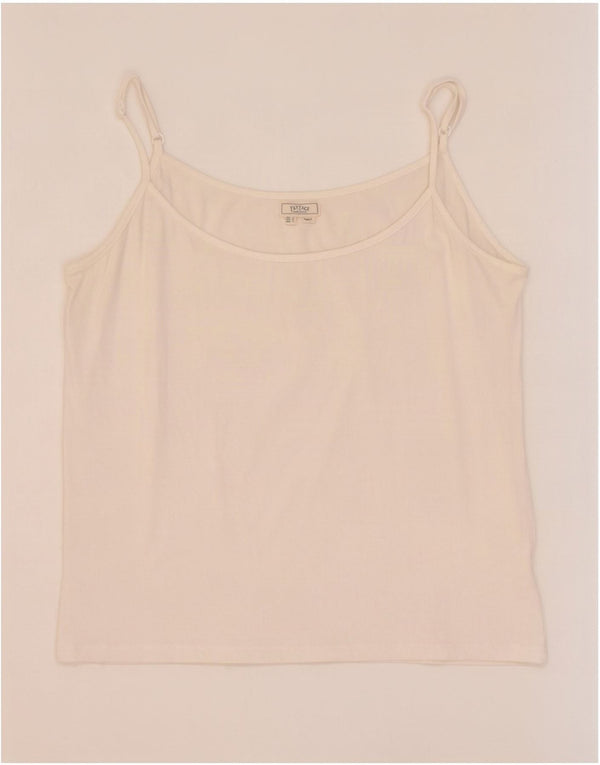 Fat Face Womens Cami Top UK 14 Large White Bumbac