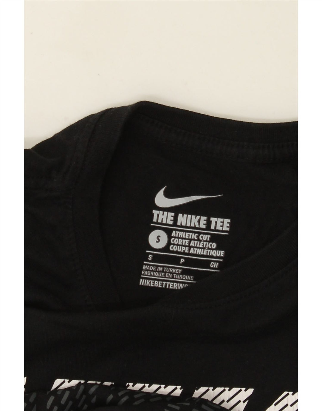 Tricou grafic Nike pentru bărbați, cu croială atletică, top mic negru