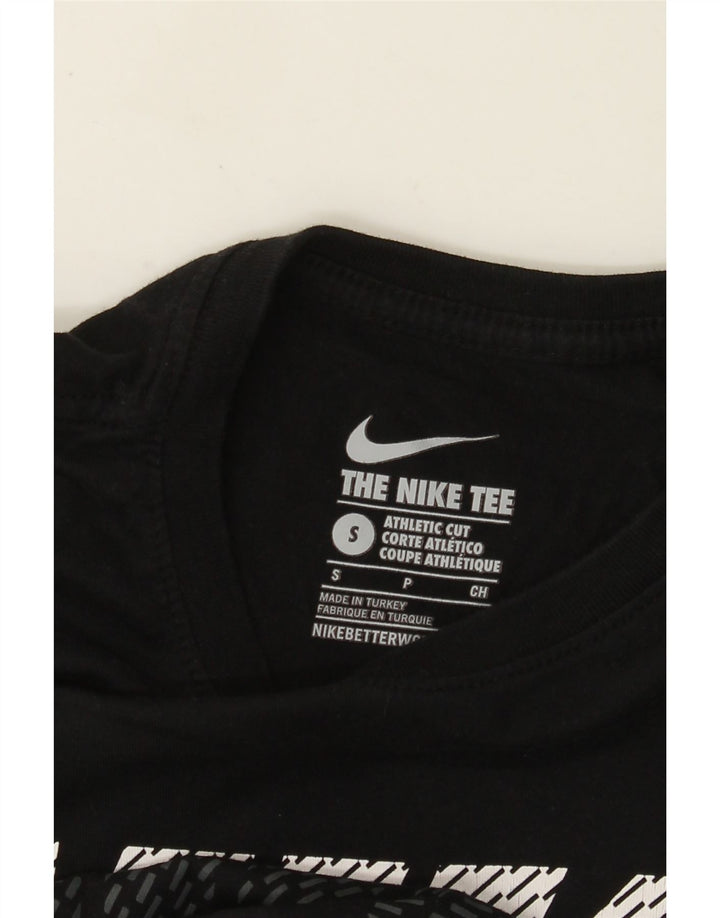 Tricou grafic Nike pentru bărbați, cu croială atletică, top mic negru