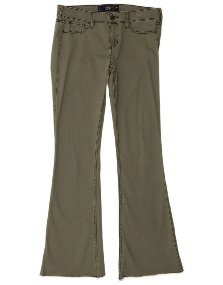 Blugi evazați pentru femei Hollister US 5 Small W27 L31 Kaki Bumbac