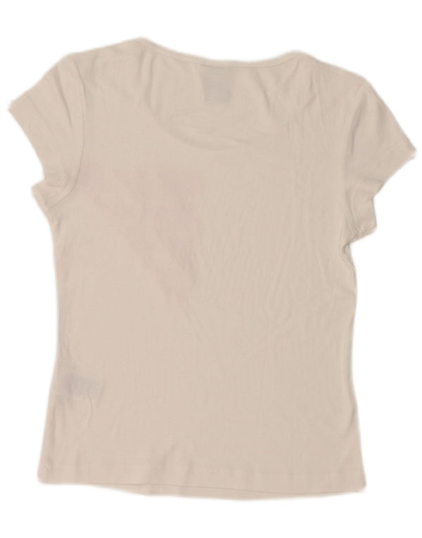 Tricou grafic Adidas pentru femei Top UK 14 Medium White Bumbac