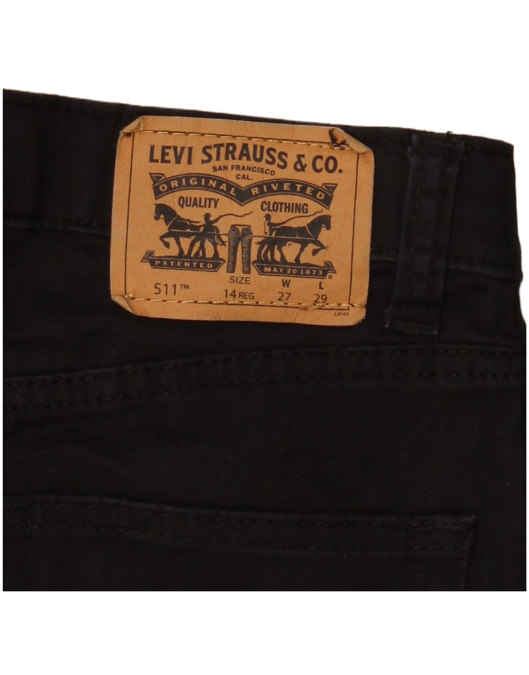 Levi'S Blugi 511 Slim pentru baieti 13-14 ani W27 L29 bumbac negru
