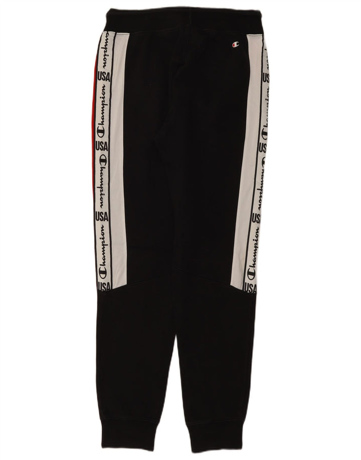 Pantaloni de trening grafic pentru bărbați CHAMPION Pantaloni de jogging mici, negru, color block