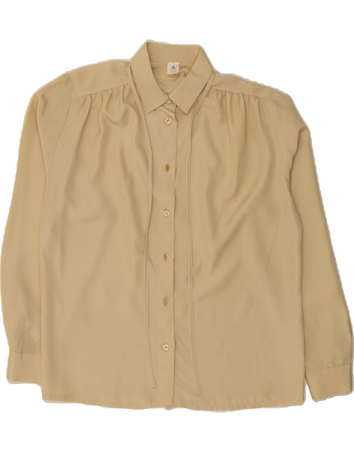 VINTAGE Womens Shirt Blouse EU 36 Small Beige Vintage Vintage and Second-Hand Vintage from Messina Hembry 