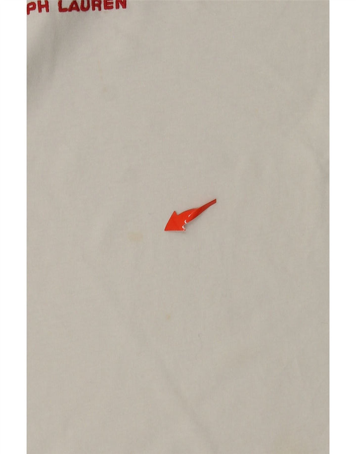 POLO RALPH LAUREN Tricou grafic personalizat pentru bărbați, cu croiala subțire Top mare, alb