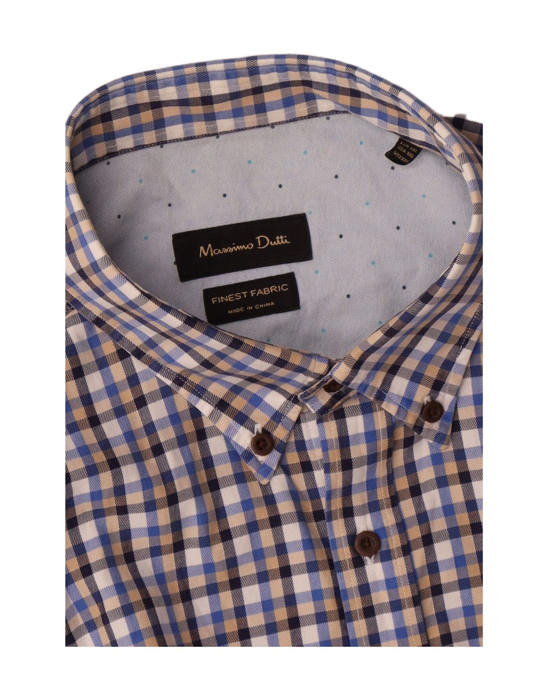 Cămașă Massimo Dutti pentru bărbați 2XL Blue Check