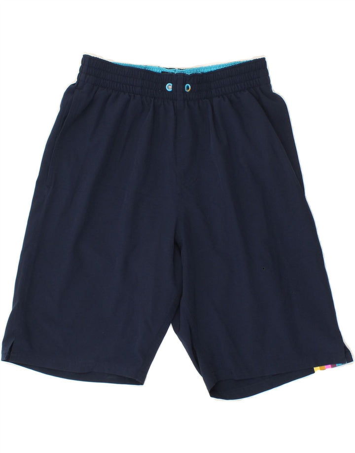 NIKE Mens Graphic Sport Shorts Small Navy Blue Polyester Vintage Nike and Second-Hand Nike from Messina Hembry 