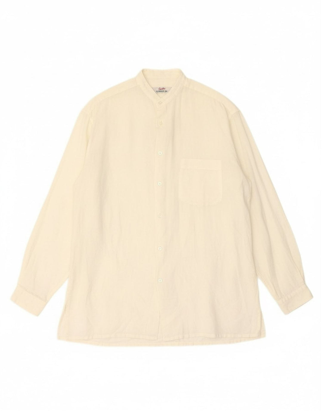 CERRUTI 1881 Mens Shirt Medium Off White Ramie