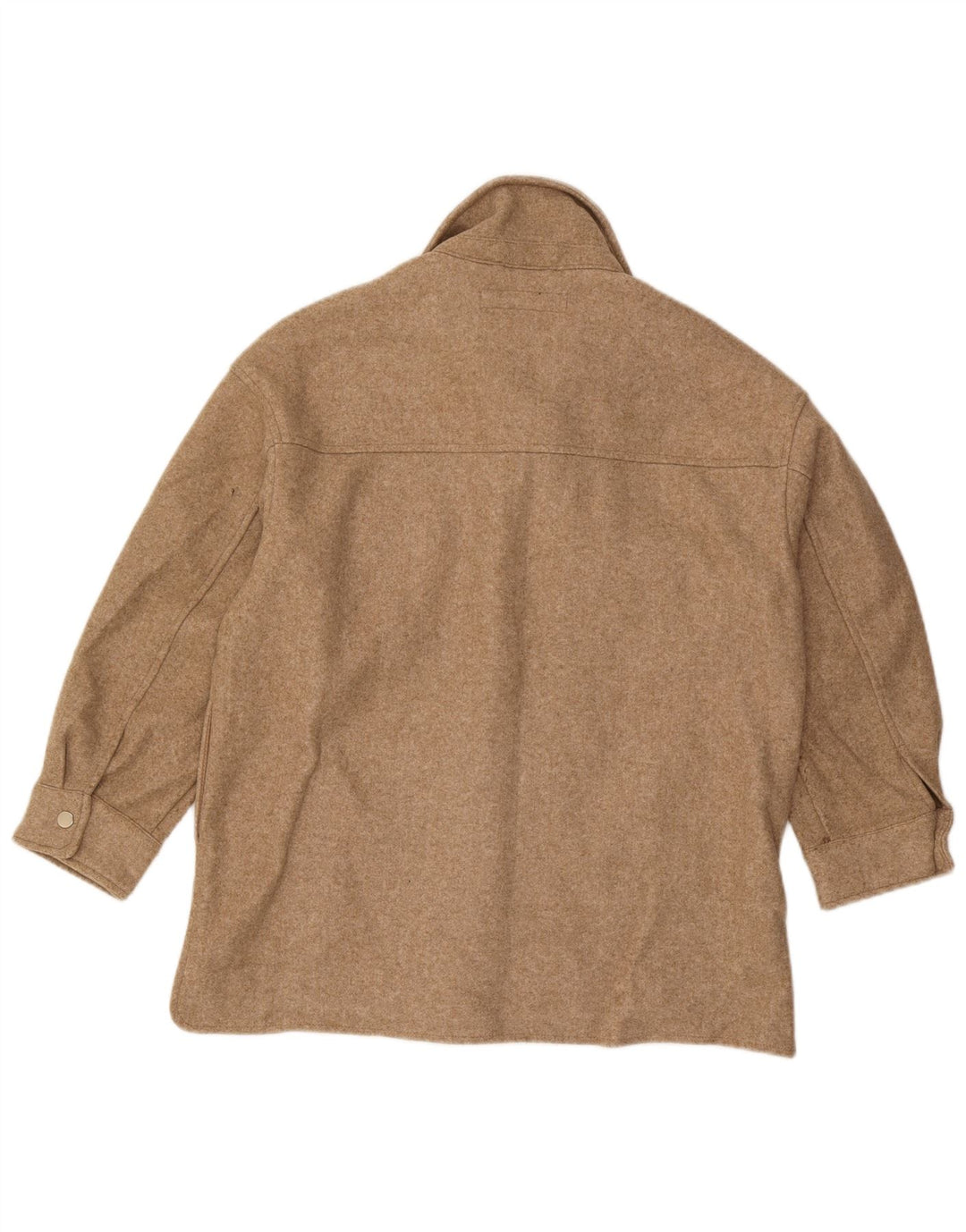 Cămașă de flanel Lumberjack pentru femei Zara UK 14 Medium Bej Poliester