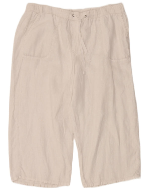 Pantaloni Capri cu talie înaltă pentru femei Marks & Spencer UK 16 Large W36 L21 White