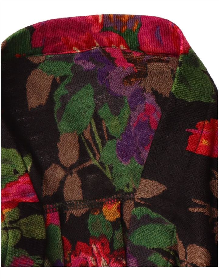 Fusta plisată vintage pentru femei W34, mare, multicoloră, florală