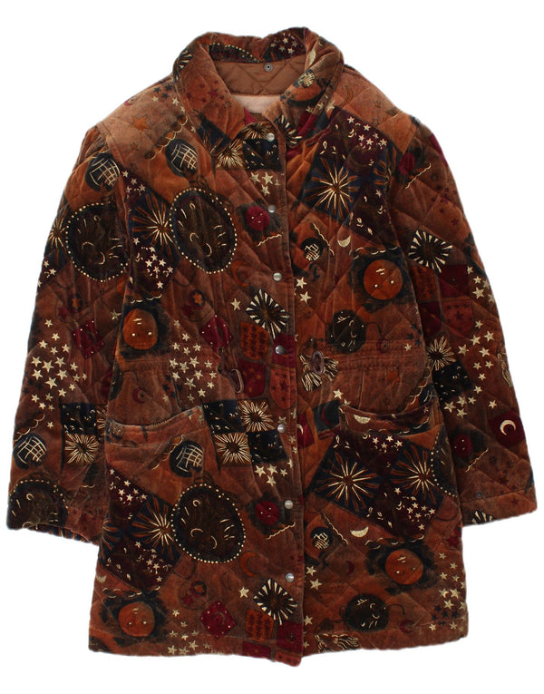 Palton Yves Saint Laurent pentru femei, cu model abstract, ruptură de vânt UK 16 Large Bro