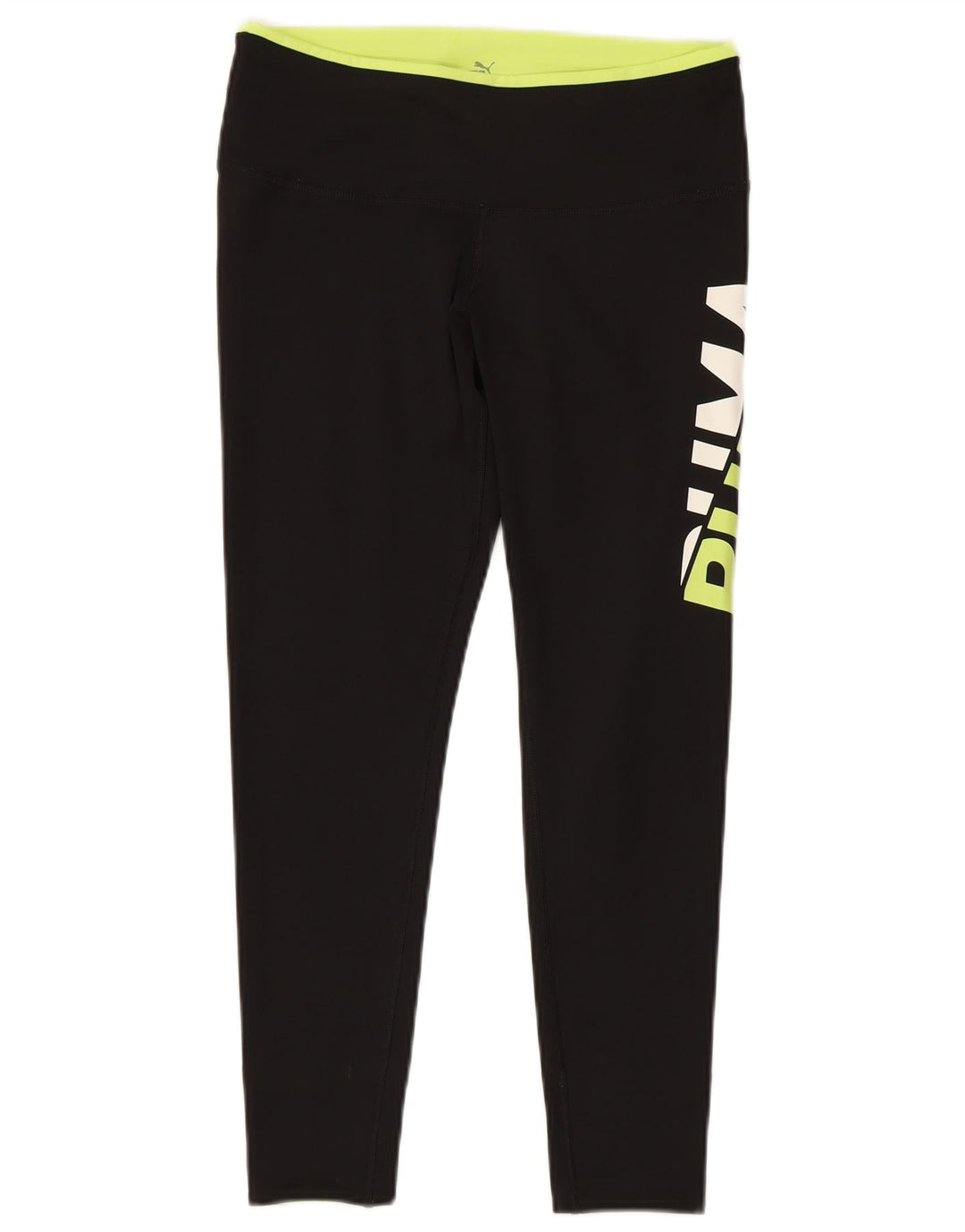 PUMA Womens Graphic Capri Leggings UK 14 Large Black Polyester