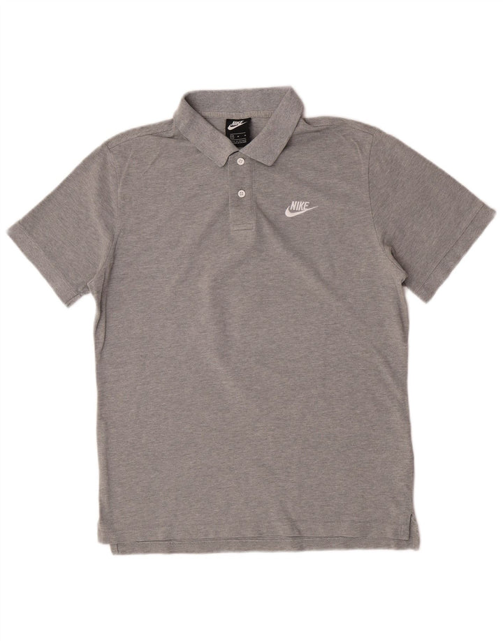 Tricou polo Nike pentru bărbați, bumbac gri mediu