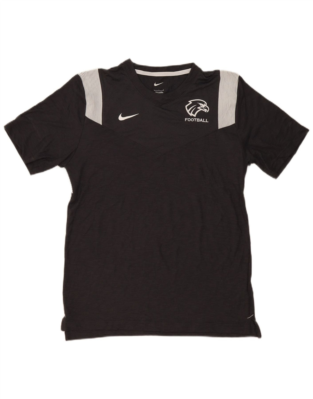 Tricou grafic Nike Dri Fit pentru bărbați Top mare, negru, poliester cu dungi