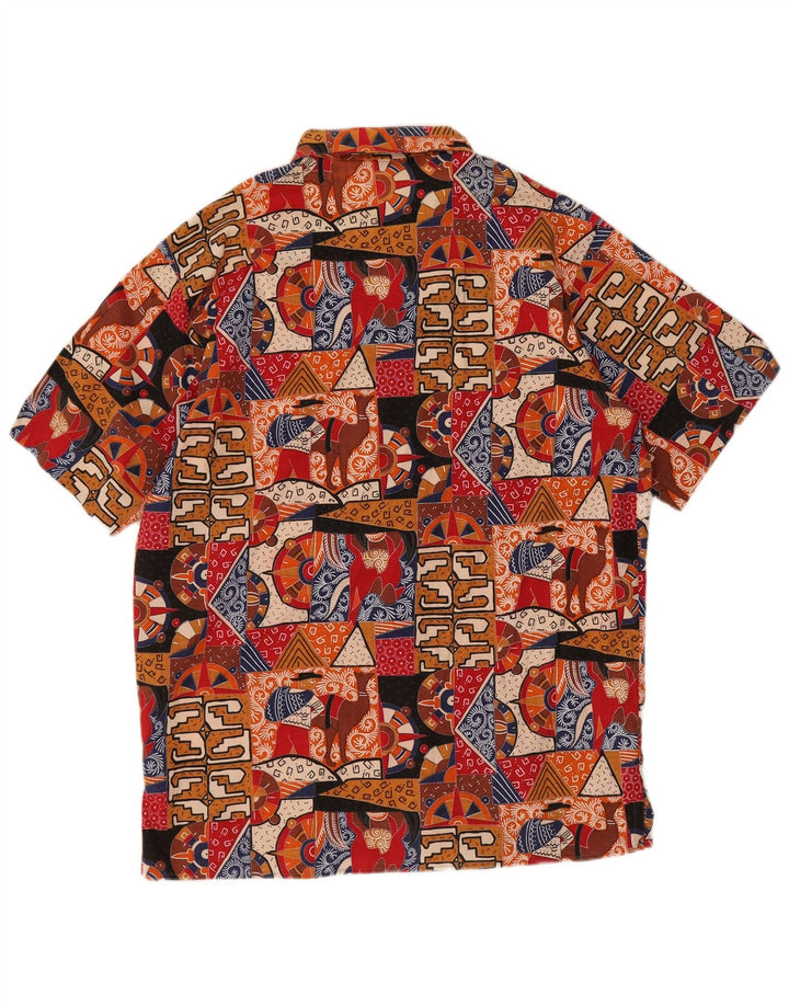 Cămașă cu mânecă scurtă pentru bărbați Ouragan cu model abstract IT 50 mediu multicolor