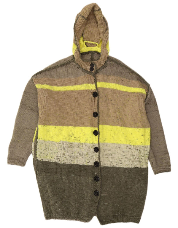 Pulover cardigan cu paragate vintage pentru femei UK 20 2XL multicolor