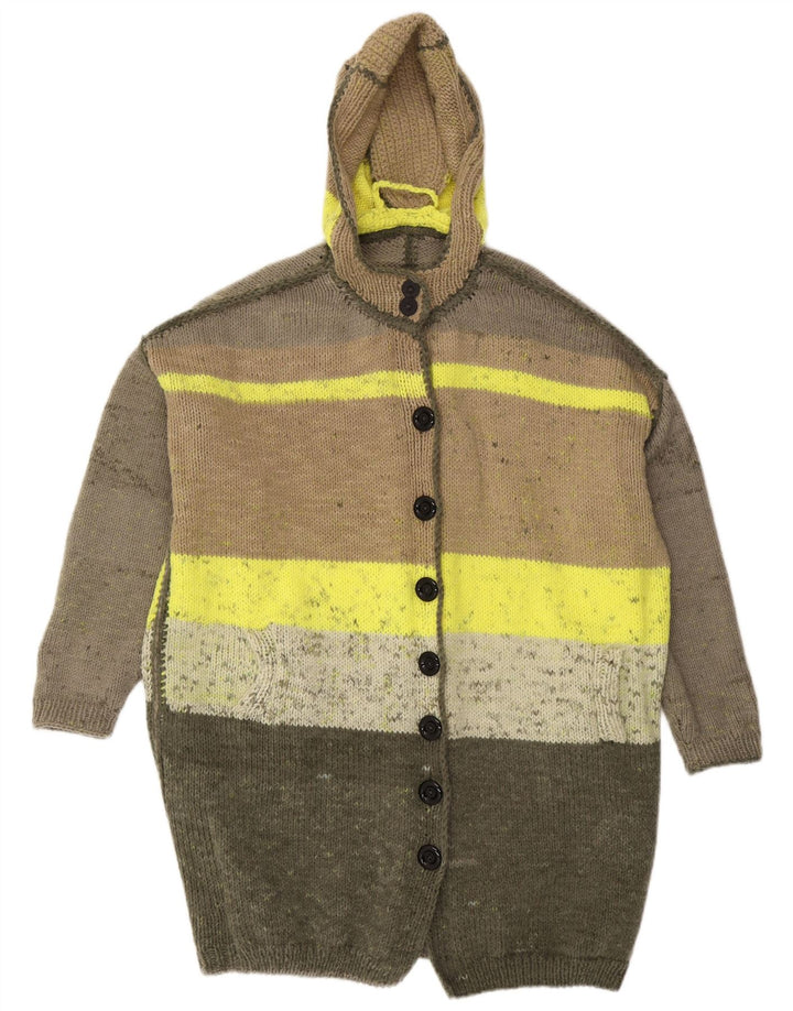 Pulover cardigan cu paragate vintage pentru femei UK 20 2XL multicolor