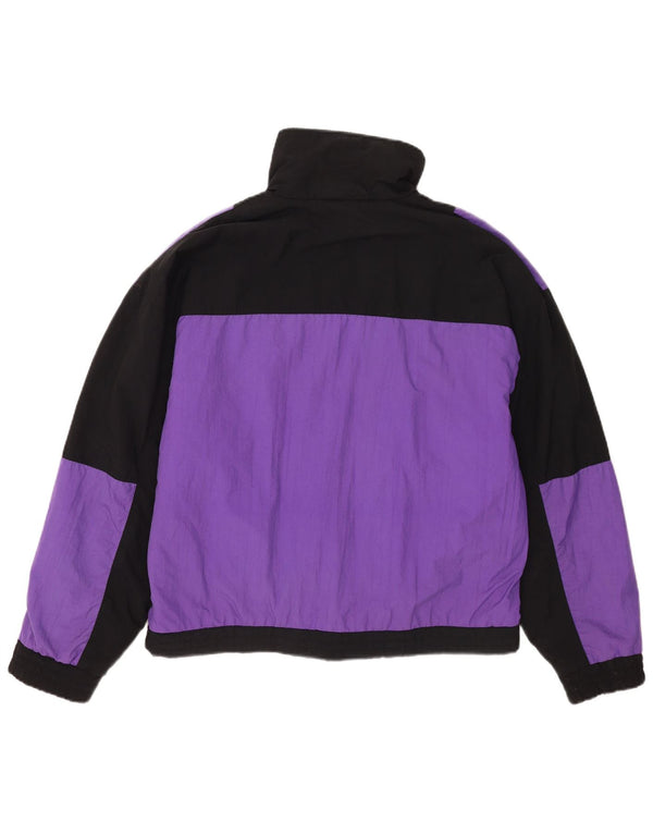 Jachetă Anorak Vintage pentru bărbați UK 40, mare, mov, bloc de culoare