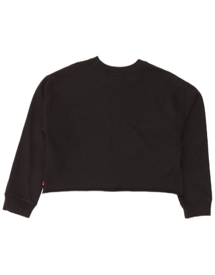 Levi'S Pulover oversized Crop pentru femei UK 6 XS Negru cu dungi