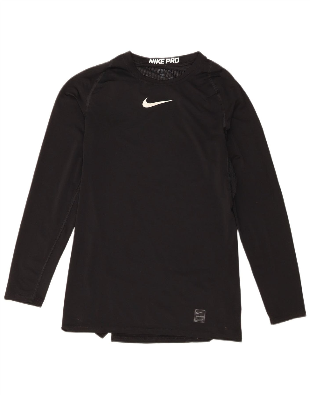 Nike Dri Fit Top cu mânecă lungă pentru femei UK 14 Poliester negru mare