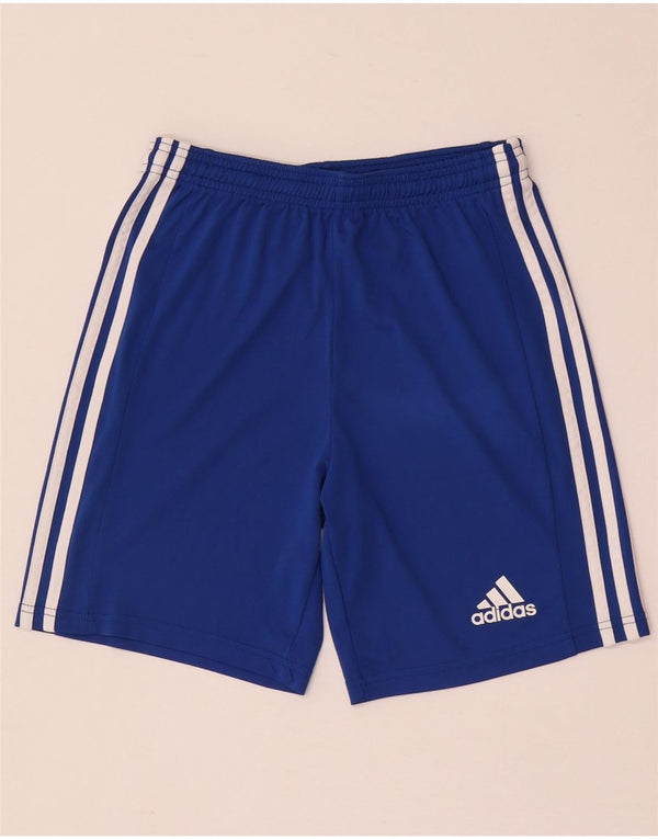 Pantaloni scurți sport Aeroready Adidas pentru băieți 13-14 ani, poliester albastru