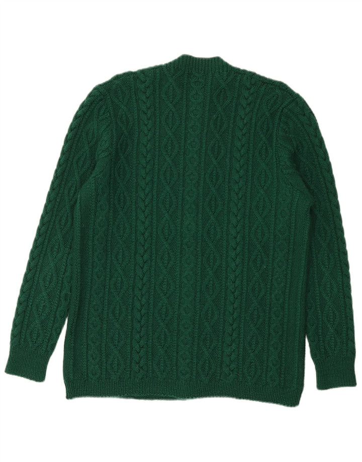 Cardigan Vintage pentru bărbați, verde mediu